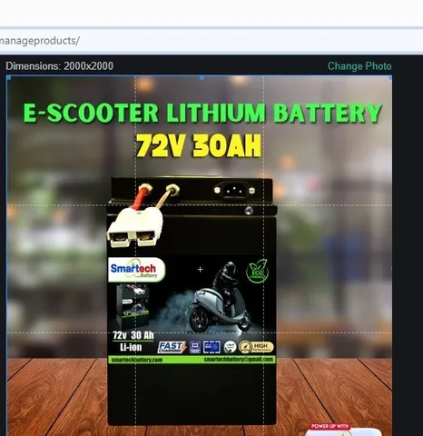 72V 30Ah Lithium E-Scooter Battery - photo 1